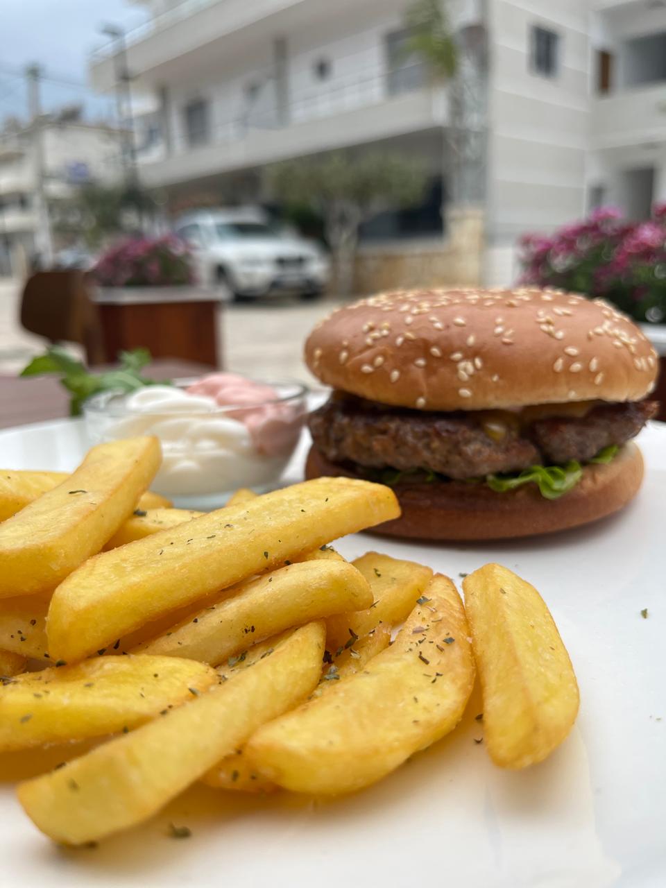 Burger at Pizza Zone Ksamil